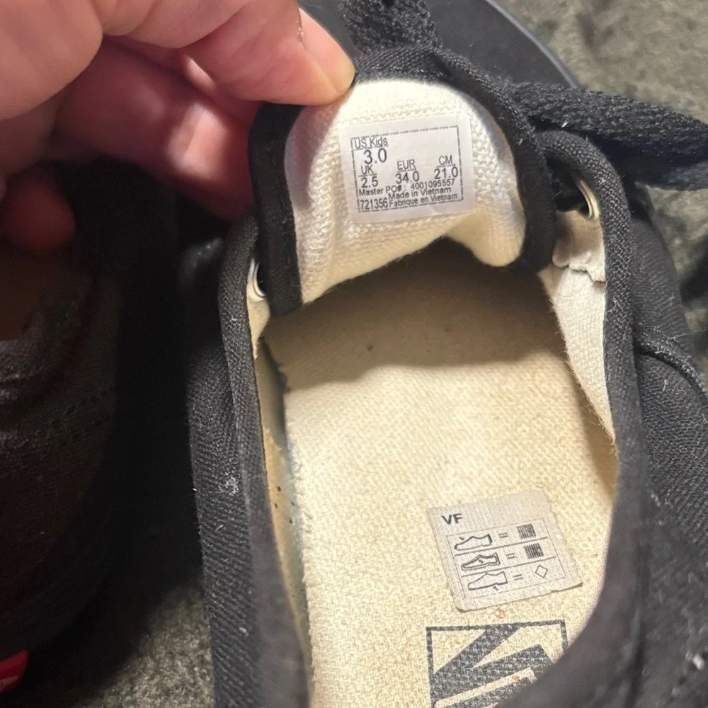 Vans Kids Black Moccasins